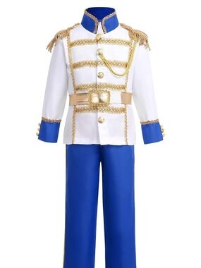 Boys Prince Charming Costume - Kids Medieval Royal King Outfit Halloween